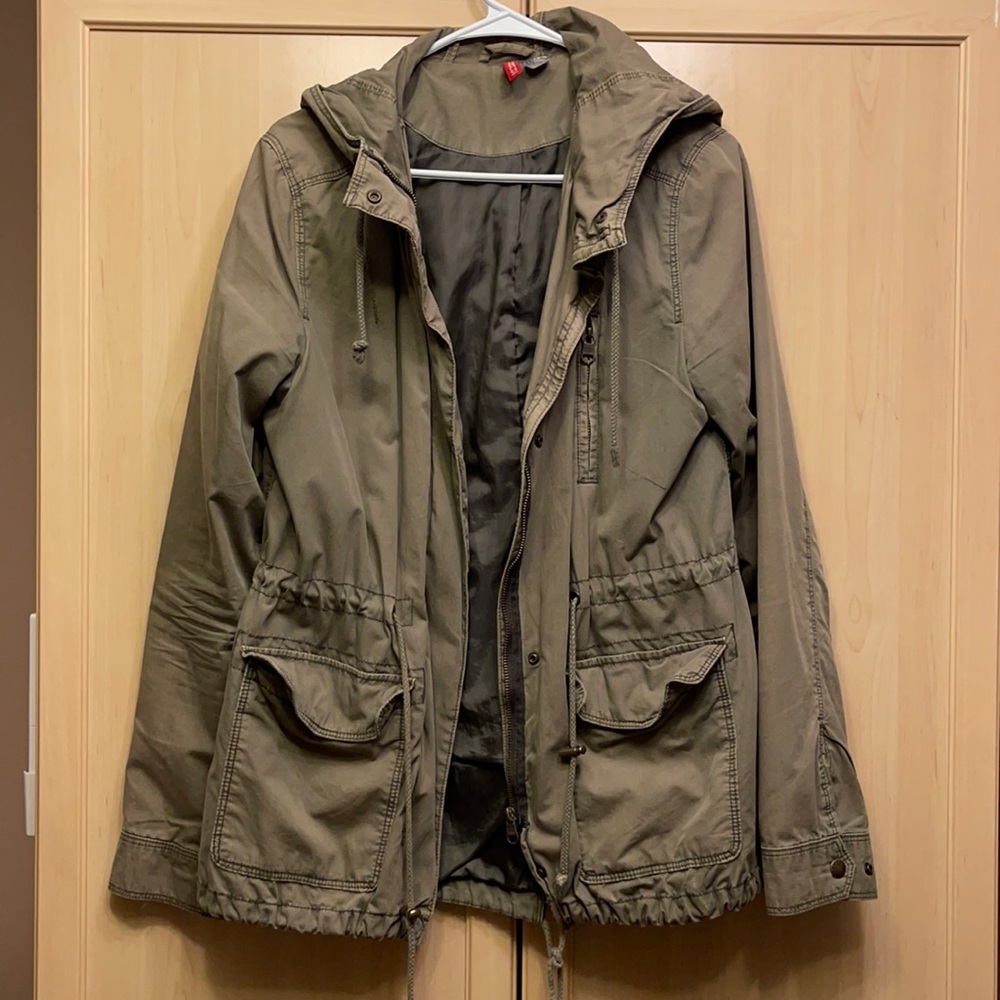 H&M green jacket.